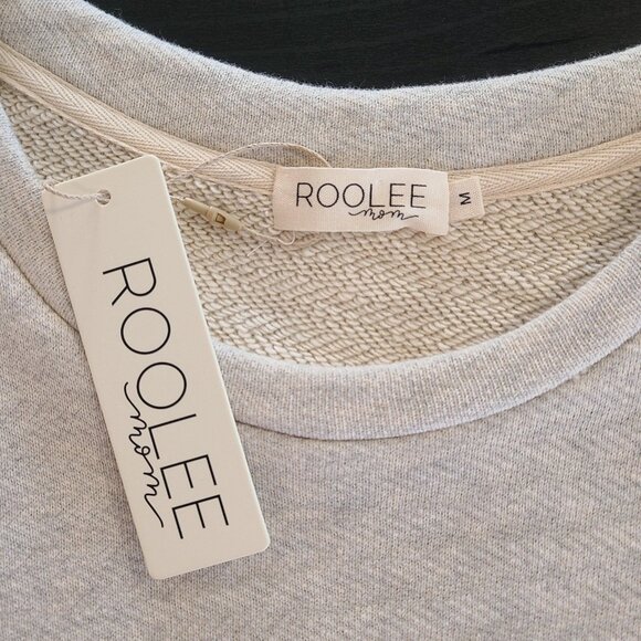 Roolee Mom Cotton Dress Bump Friendly Cream Comfortable Medium NWT Minimal - Picture 5 of 9